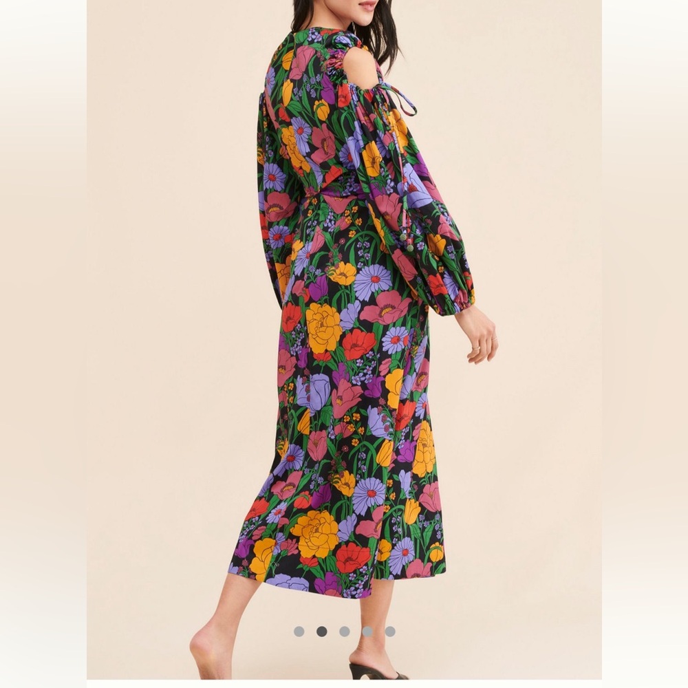 FARM Rio Bucolic Garden Sleeve Cut Out Dress - Picture 4 of 10